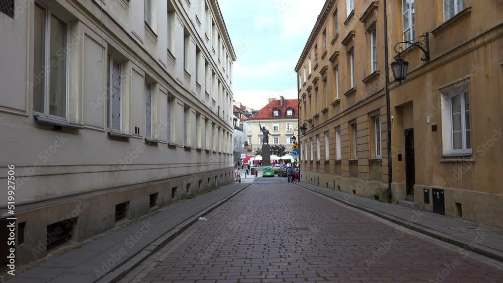 Walking through the ancient streets of Warsaw. Poland. 4K. Walking through the ancient streets of Warsaw. Poland. 4K.