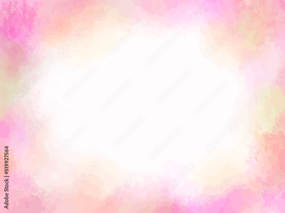 綺麗なピンクの水彩背景イラスト