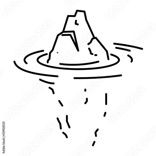 floating iceberg icon