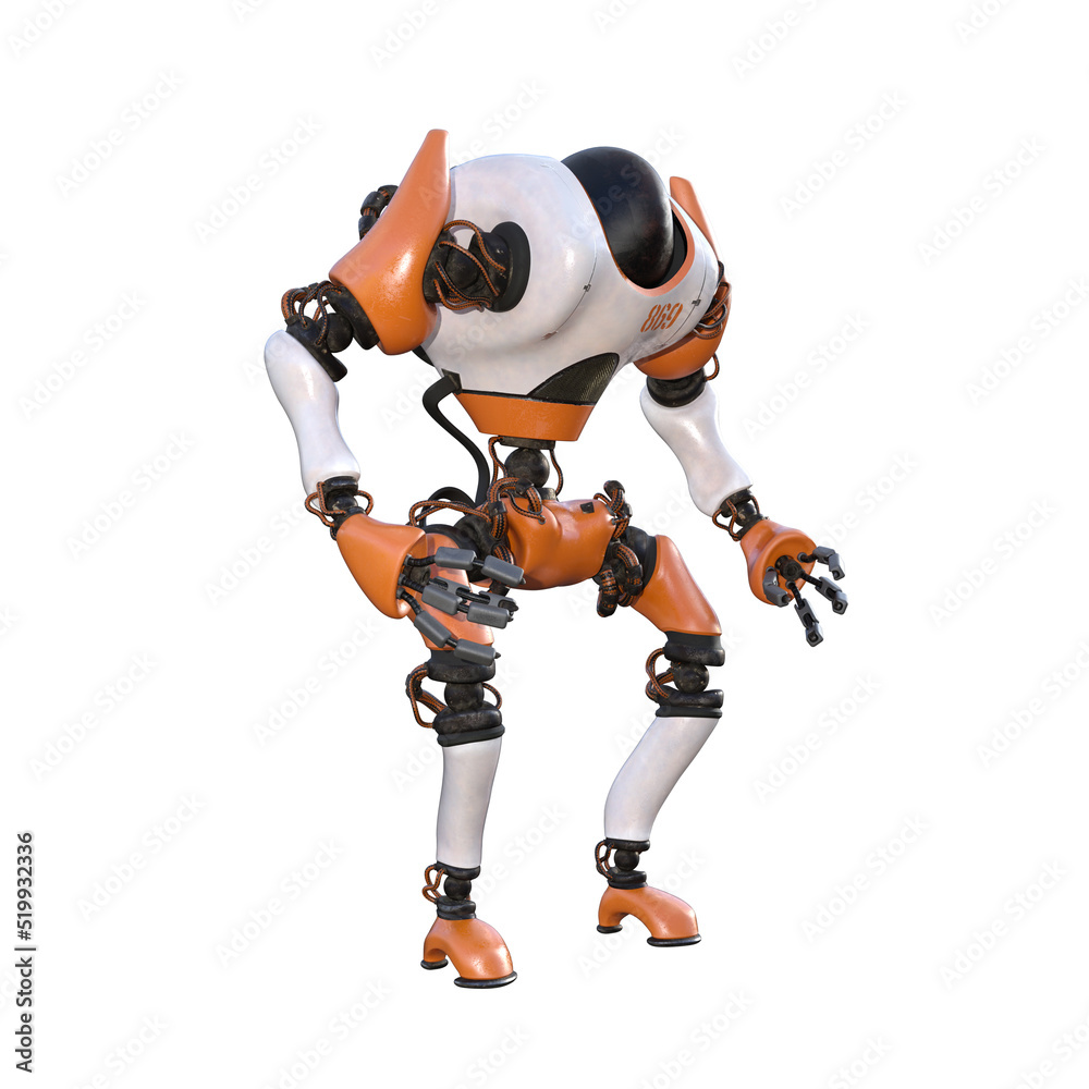 Cartoon character roboter isolated on white background. Character for collages, Clipart, photobashing. 3d rendering illustration. Cartoon character roboter isolated on white background. Character for collages, Clipart, photobashing. 3d rendering illustration.