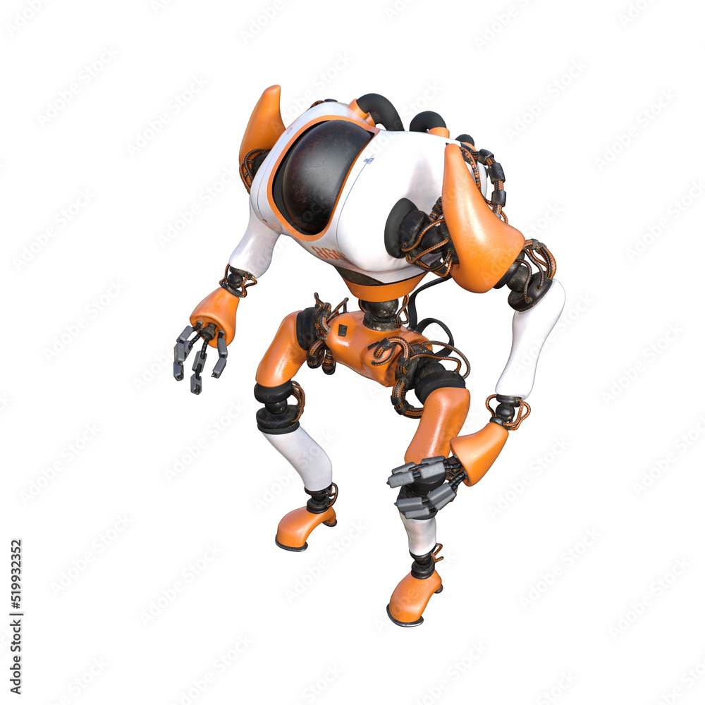 Cartoon character roboter isolated on white background. Character for collages, Clipart, photobashing. 3d rendering illustration. Cartoon character roboter isolated on white background. Character for collages, Clipart, photobashing. 3d rendering illustration.