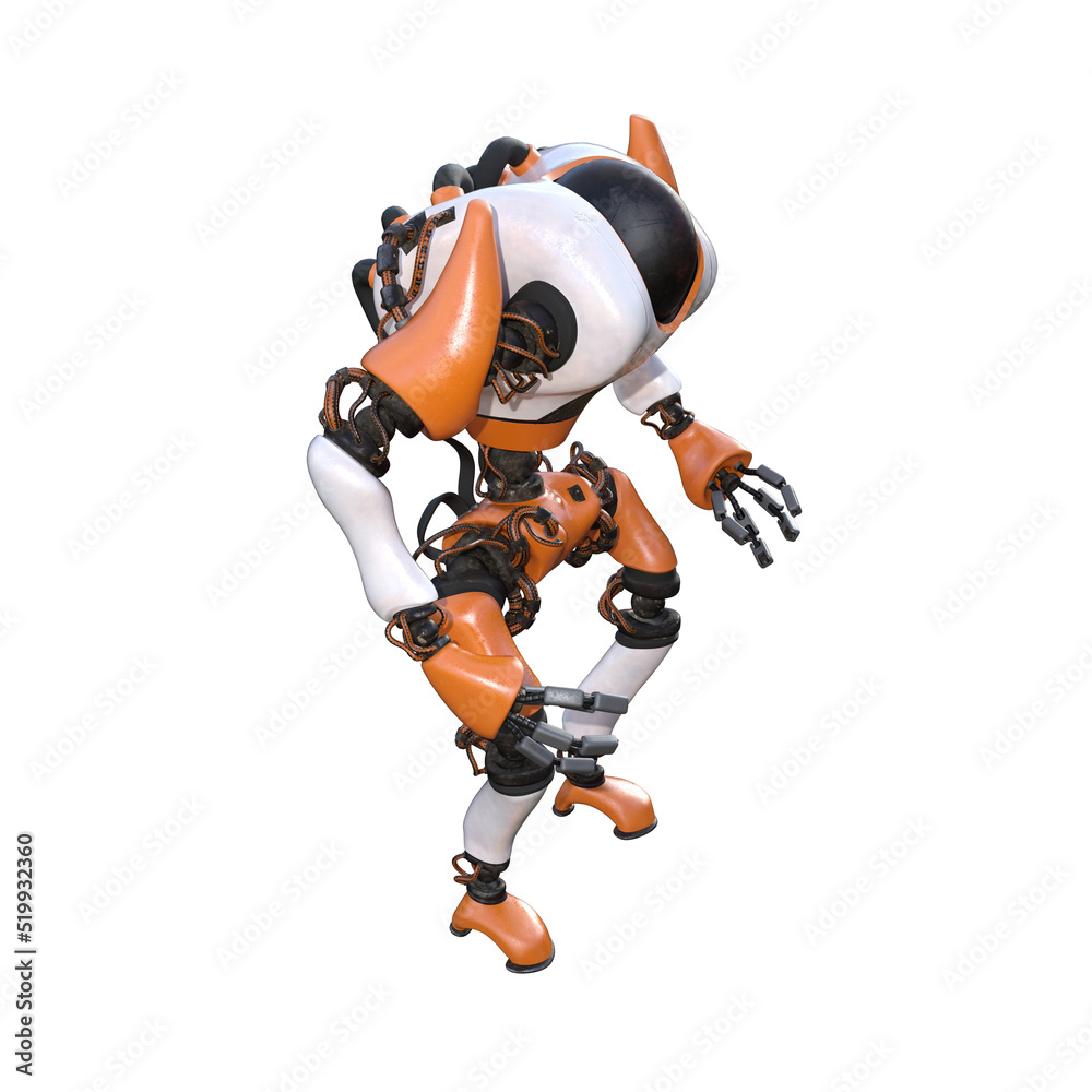 Cartoon character roboter isolated on white background. Character for collages, Clipart, photobashing. 3d rendering illustration. Cartoon character roboter isolated on white background. Character for collages, Clipart, photobashing. 3d rendering illustration.