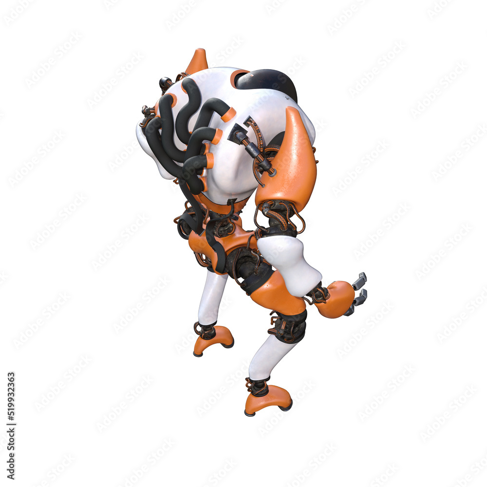 Cartoon character roboter isolated on white background. Character for collages, Clipart, photobashing. 3d rendering illustration. Cartoon character roboter isolated on white background. Character for collages, Clipart, photobashing. 3d rendering illustration.