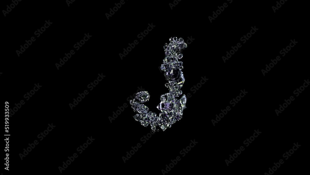 animated letter J - finest diamonds gem stones alphabet, isolated - loop video animated letter J - finest diamonds gem stones alphabet, isolated - loop video