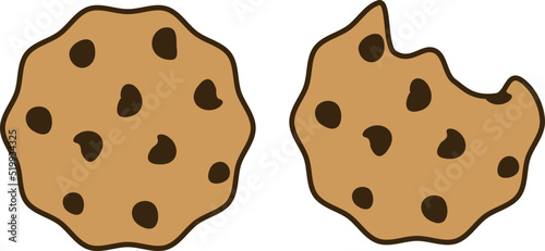 Chocolate Chip Cookie Digital Art Clip