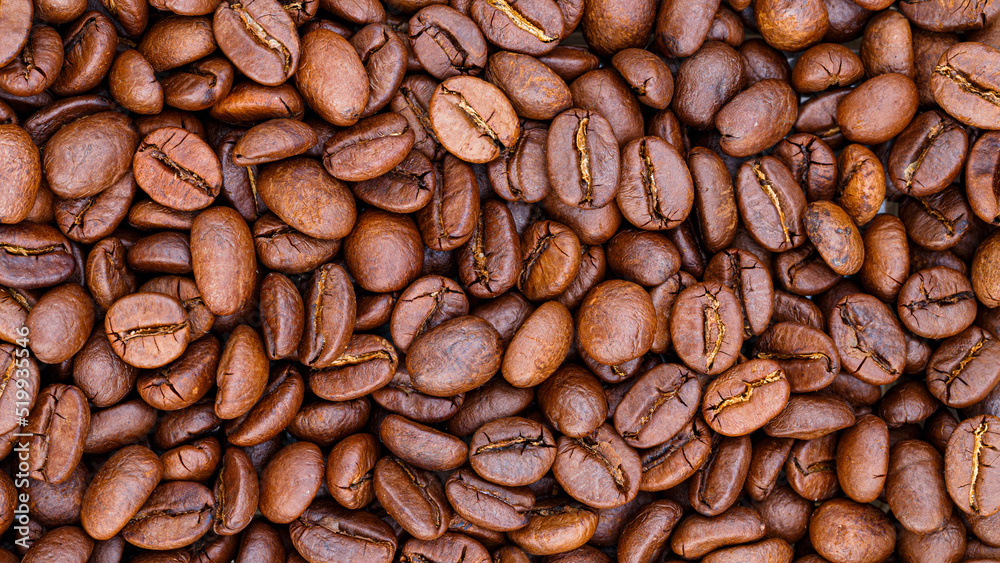 Fototapeta premium Roasted coffee beans for background