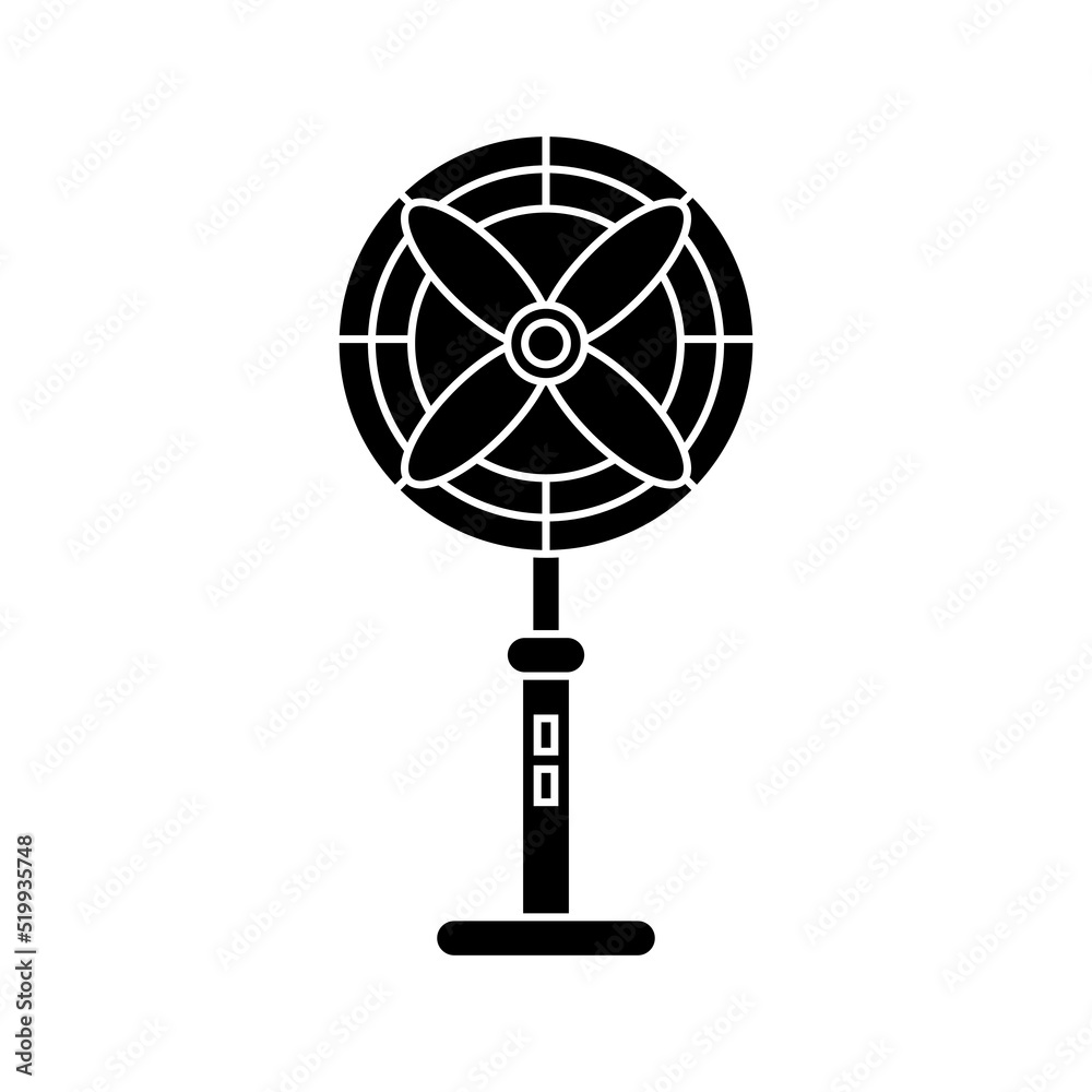 Obraz premium Floor fan icon. Vector isolated on transparent background