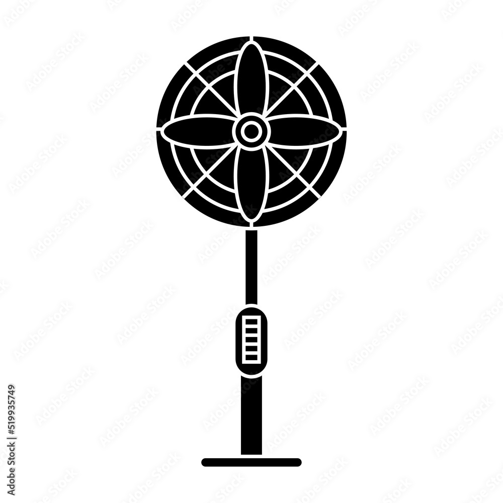 Obraz premium Floor fan icon. Vector isolated on transparent background