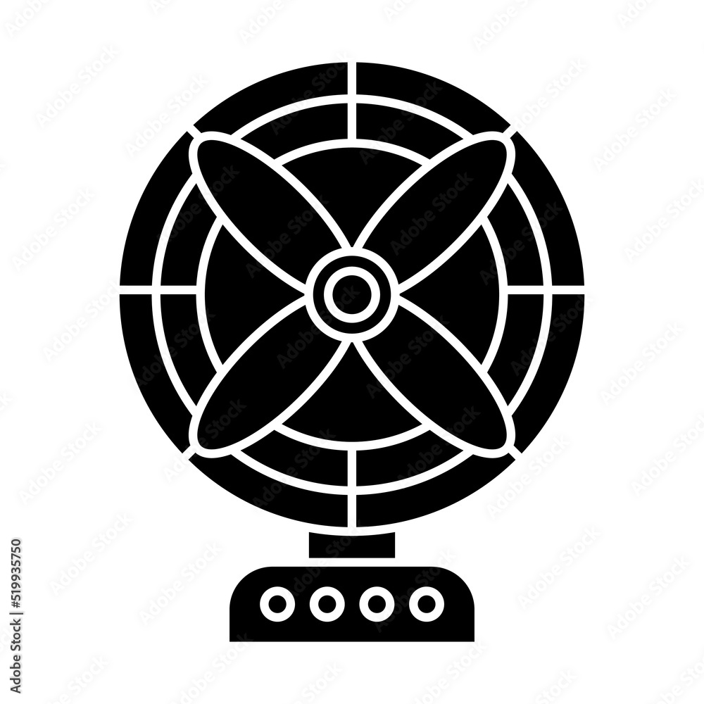 Floor fan icon. Vector isolated on transparent background Floor fan icon. Vector isolated on transparent background