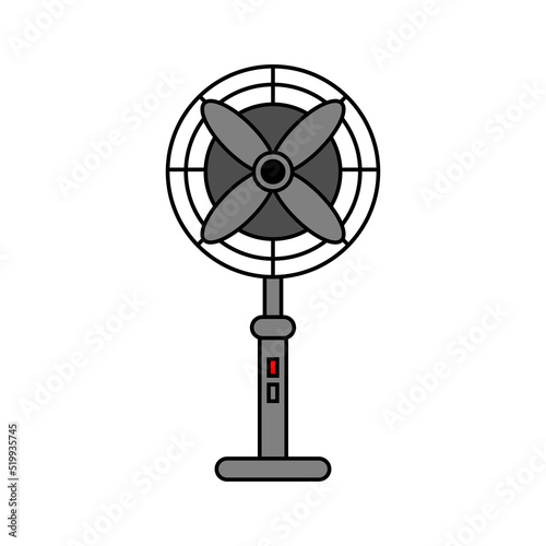Floor fan icon. Vector isolated on transparent background
