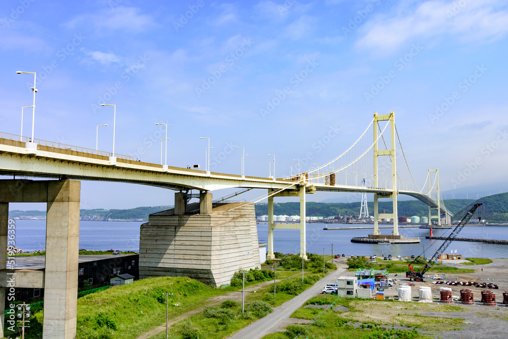 北海道　室蘭の港
