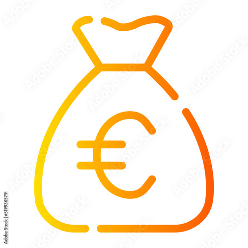 money bag gradient icon
