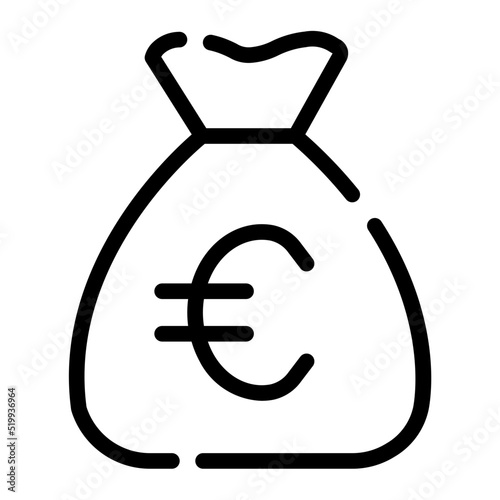 money bag line icon