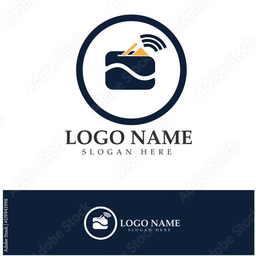 e-wallet logo design icon vector illustration