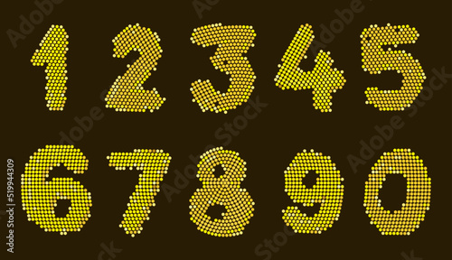 Hexagonal number beehive style