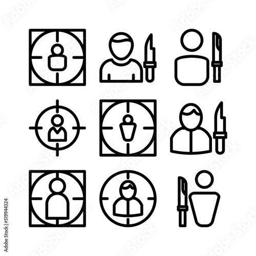 assassination icon or logo isolated sign symbol vector illustration - high quality black style vector icons

