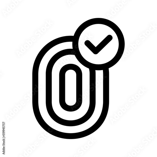 fingerprint dentification icon or logo isolated sign symbol vector illustration - high quality black style vector icons
 photo