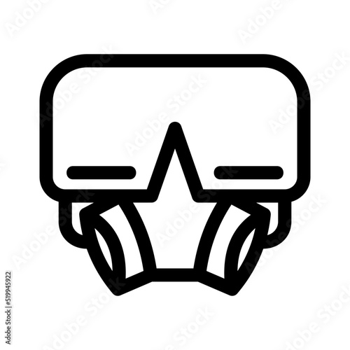 gas mask icon or logo isolated sign symbol vector illustration - high quality black style vector icons
 photo