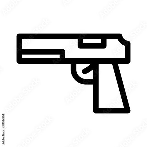 gun icon or logo isolated sign symbol vector illustration - high quality black style vector icons
