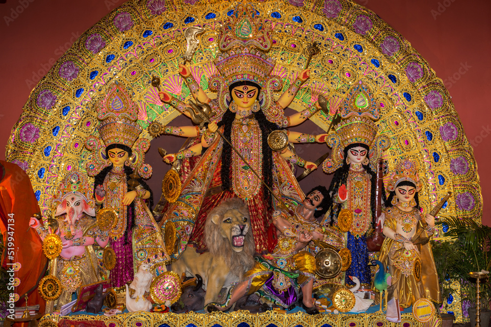 Beautiful goddess Durga idol