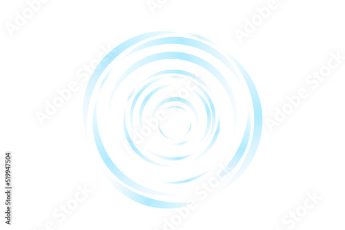 Water ripple on white background blue color top view circle water splash vector illustration