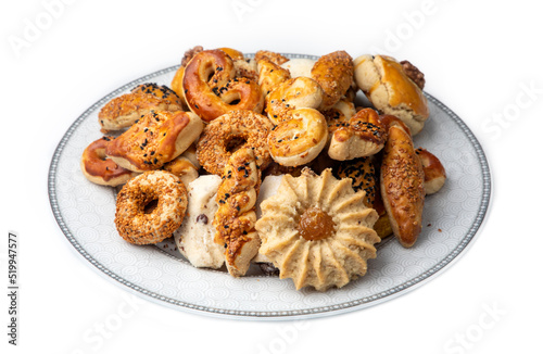 Turkish homemade sweet and savory cookies - tatli tuzlu kurabiye - kuru pasta photo