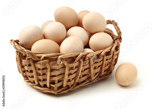 Wallpaper Mural brown eggs on white background  Torontodigital.ca