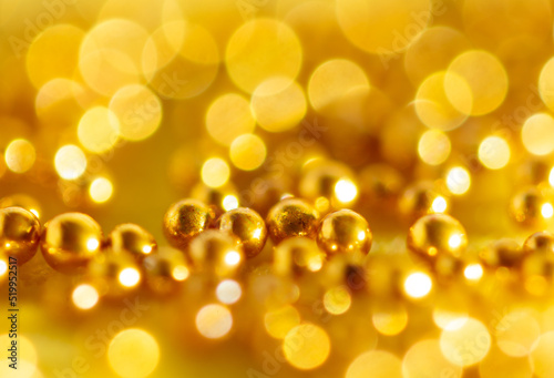 Golden bokeh as an abstract background.