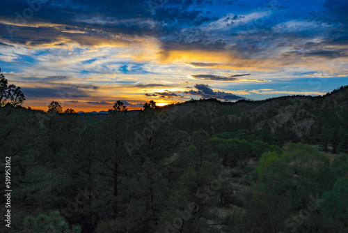 Gila National Forest, New Mexico, Sunset 