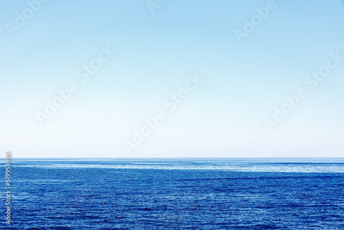 View to Red sea and empty blue sky