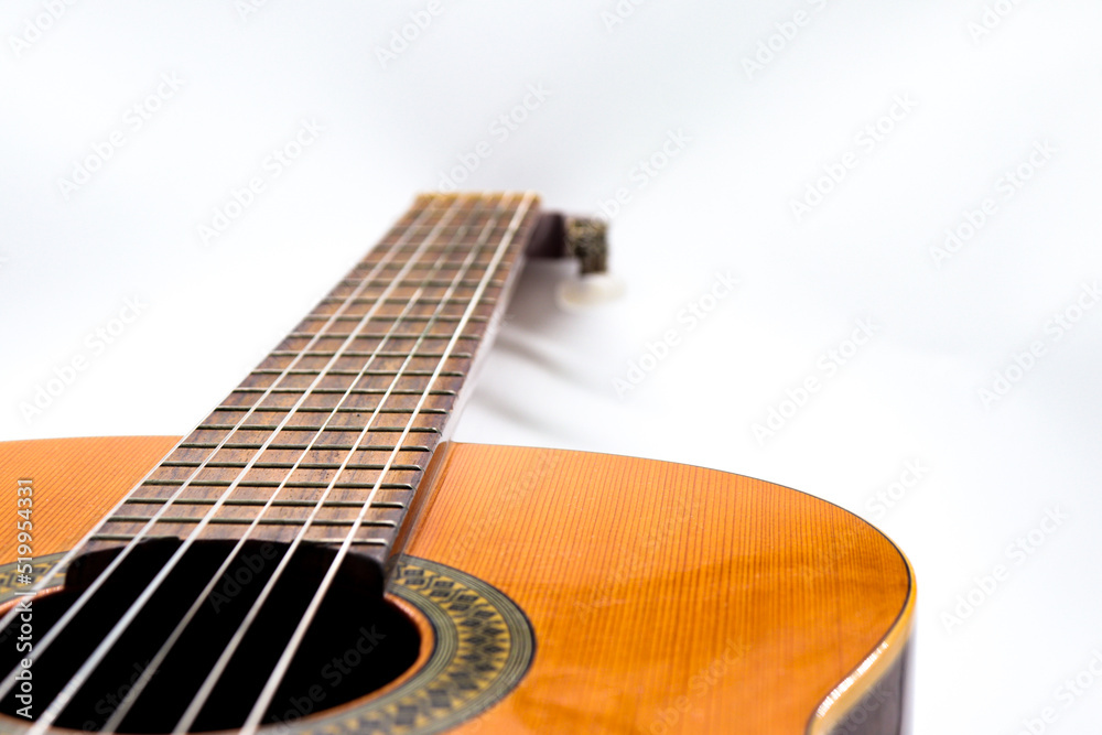 Fototapeta premium flamenco guitar on white background
