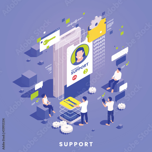 Isometric Technical Support Concept