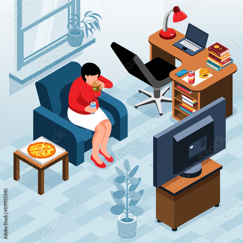 Isometric Sedentary Life Composition