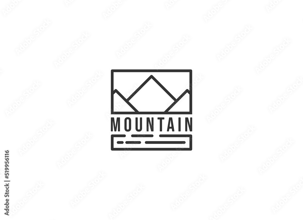 mountain logo template vector, icon in white background mountain logo template vector, icon in white background