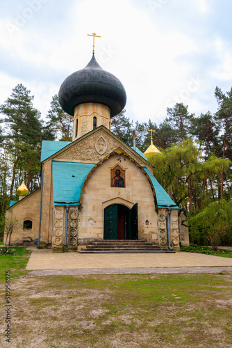 Transfiguration church (build in 1903) in Natalyevka estate complex in Kharkiv region, Ukraine