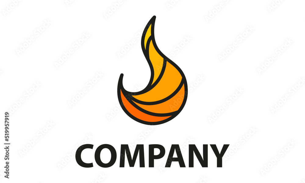 Abstract Simple Elegant Red Burn Flame Fire Logo Design Abstract Simple Elegant Red Burn Flame Fire Logo Design