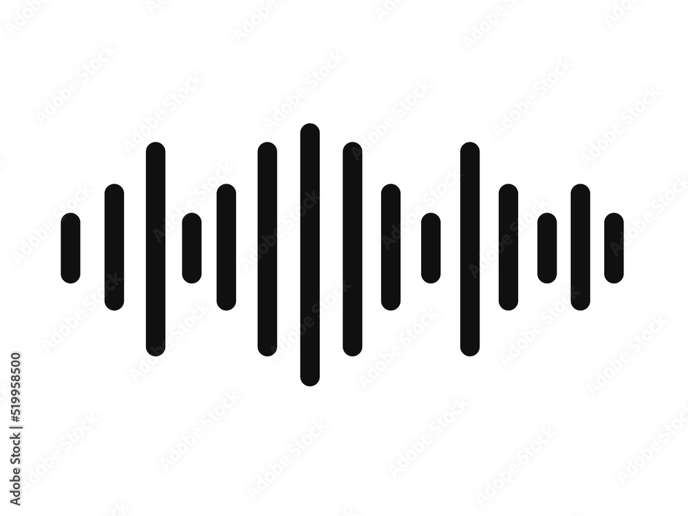 sound wave icon with simple design sound wave icon with simple design