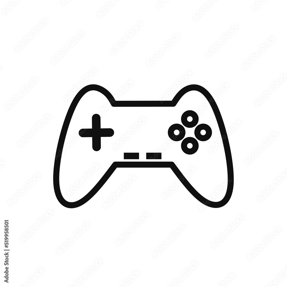 video game controller icon with simple design video game controller icon with simple design