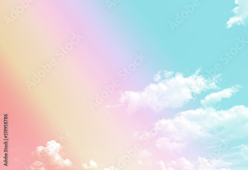 Sky and clouds in pastel tones for graphic design or wallpaper