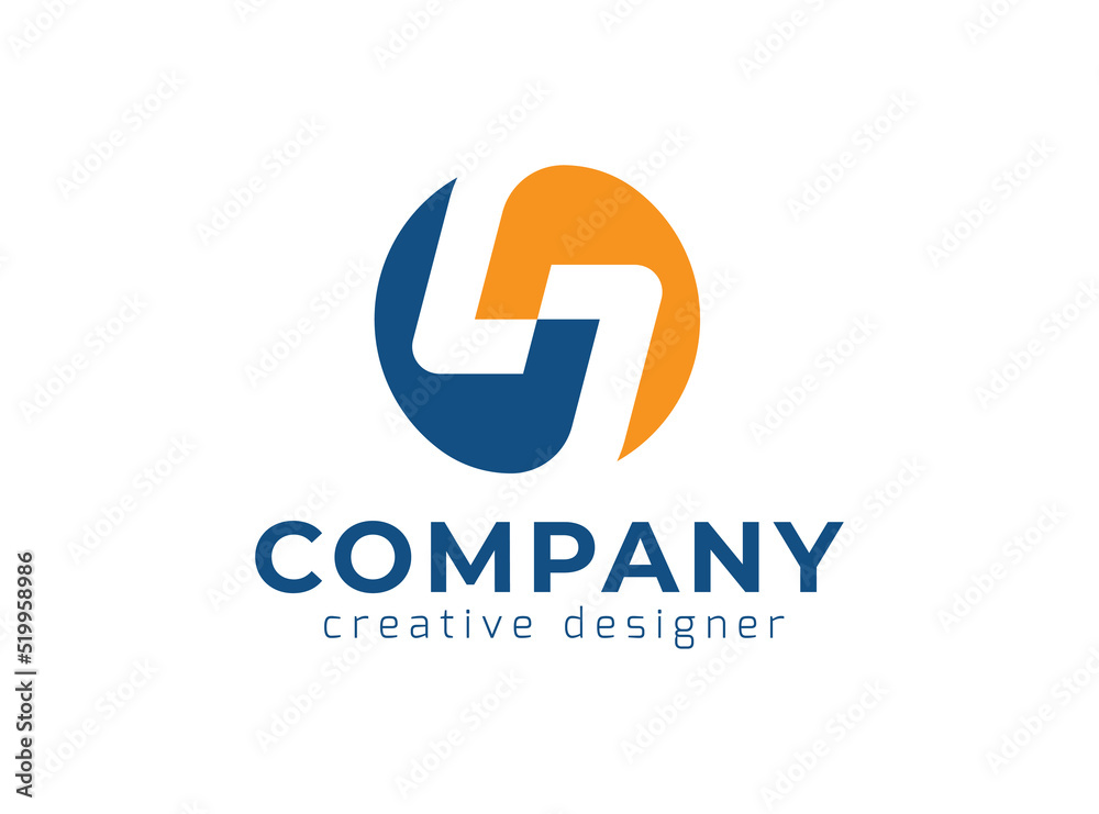 Abstract initials L J Logo Design. Modern Creative Logo, Usable for Business Brand, Tech and Company. Vector Logo Illustration. Graphic Design Element.