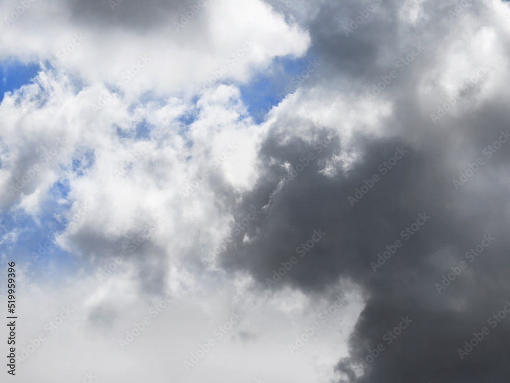 White and grey clouds closeup White and grey clouds closeup