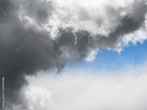 Grey rain clouds closeup