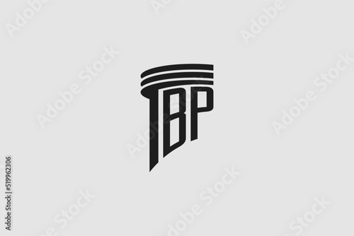 Creative letter BP monogram for legal firm, advocate logo inspiration