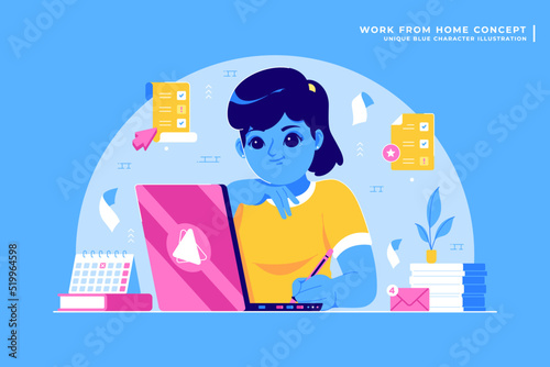 work from home concept illustration