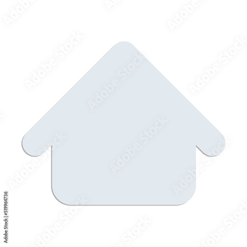 Trendy house light blue icon for app or website. Modern vector illustration isolated on white background.