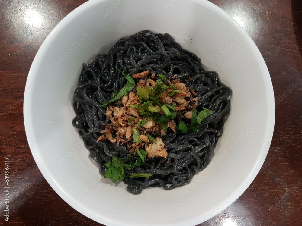 black yamin ramen traditional food from korea with savory taste black yamin ramen traditional food from korea with savory taste