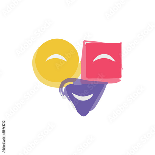 Artistic Logo for Theater Industry, Theater Face
