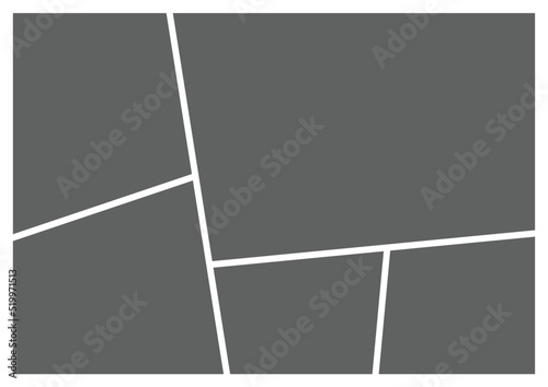 Comic Frame A4 Photo Collage Mood Board Frame Photo And Image Mosaic Presentation Template Photographs Collection