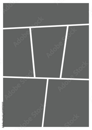 Comic Frame A4 Photo Collage Mood Board Frame Photo And Image Mosaic Presentation Template Photographs Collection