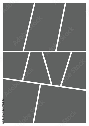 Comic Frame A4 Photo Collage Mood Board Frame Photo And Image Mosaic Presentation Template Photographs Collection